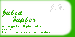julia hupfer business card